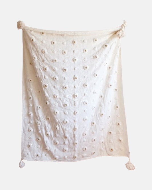 Cream Bubble Throw Blanket