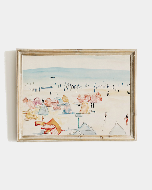 Vintage Beach House Art Print