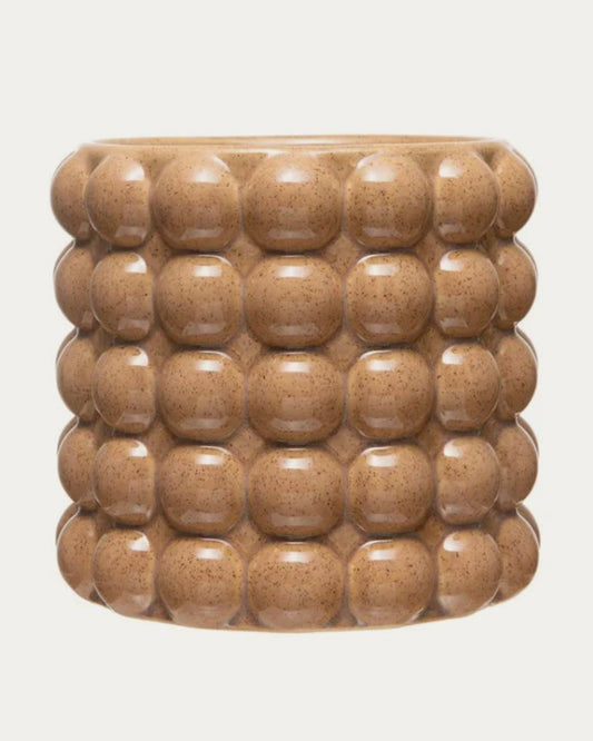 Rust Brown Bubble Planter Pot