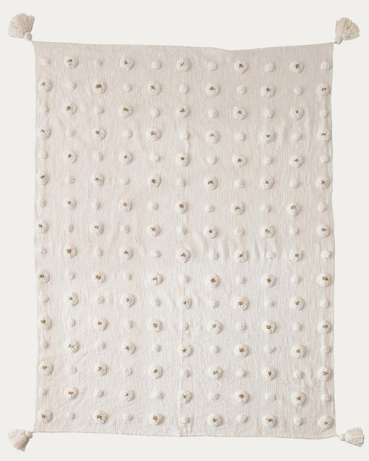 Cream Bubble Throw Blanket