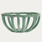 Sage Stoneware Basket Bowl