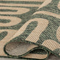 Green Squiggle Indoor Outdoor Rug