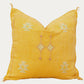 Sunny Mustard Cactus Silk Pillow