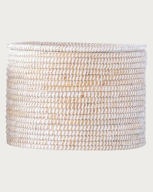 White Woven Storage Basket