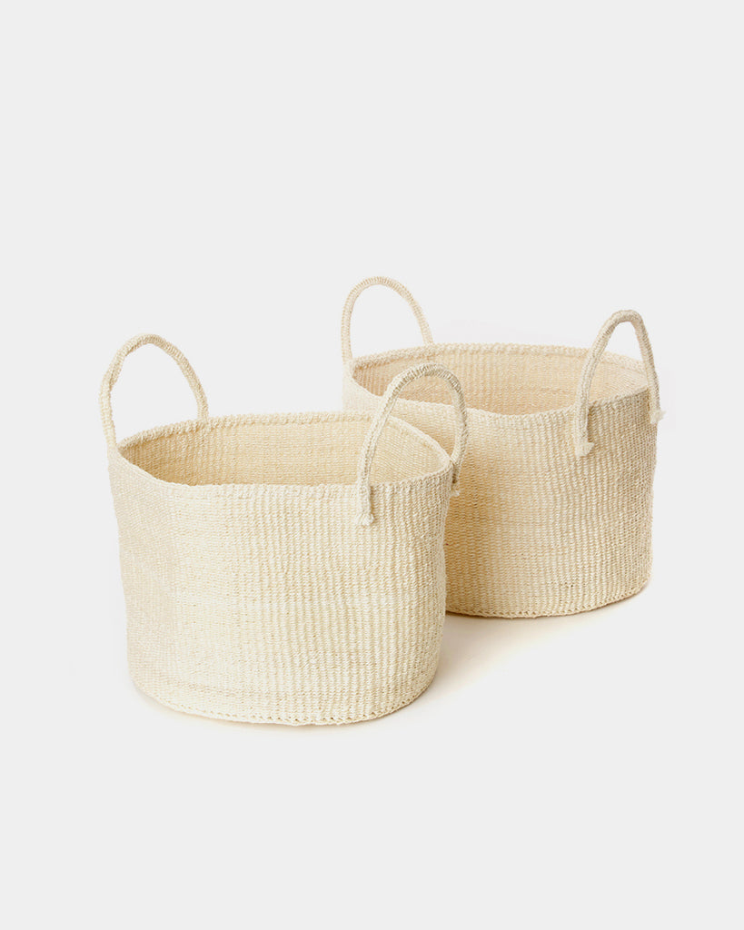 Wanderer White Basket Bag - Hesby