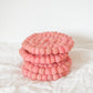 Blush Pink Wool Felt Coasters