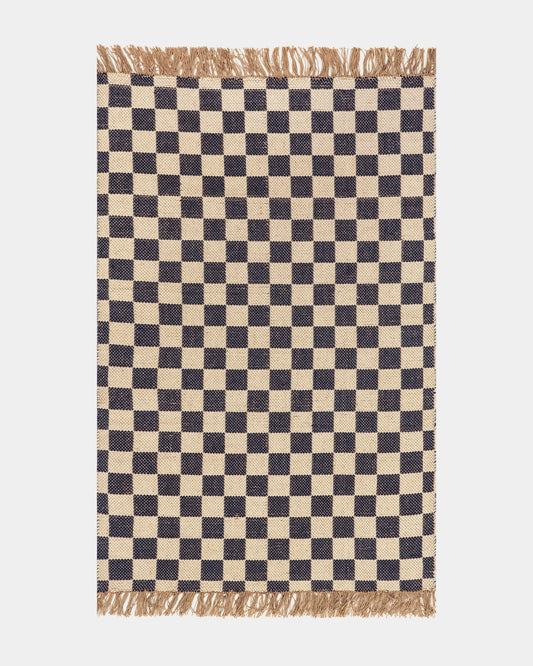 Checkered Jute Rug