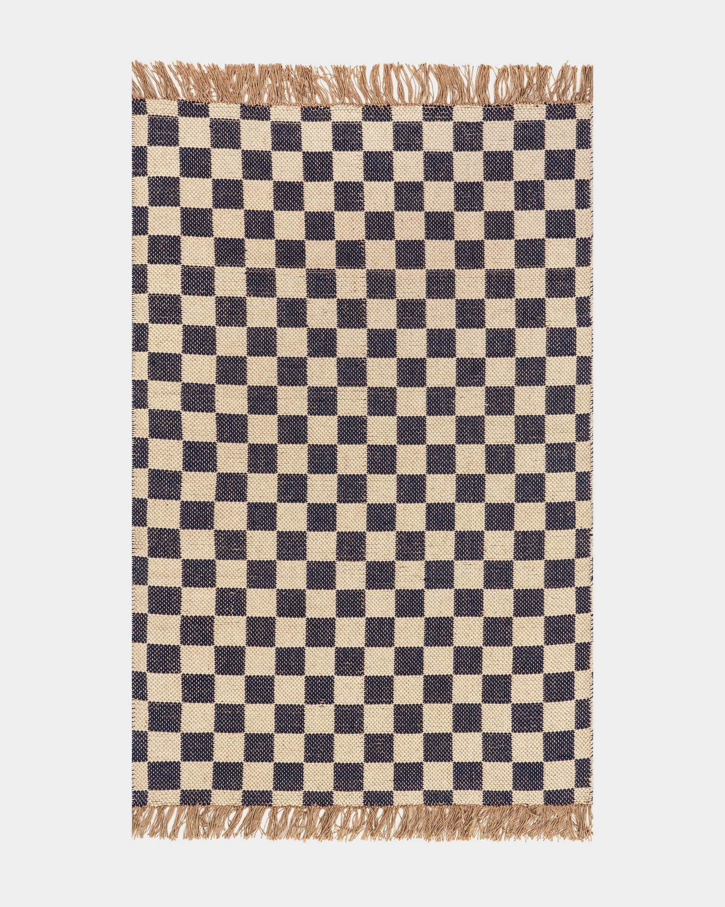 Checkered Jute Rug