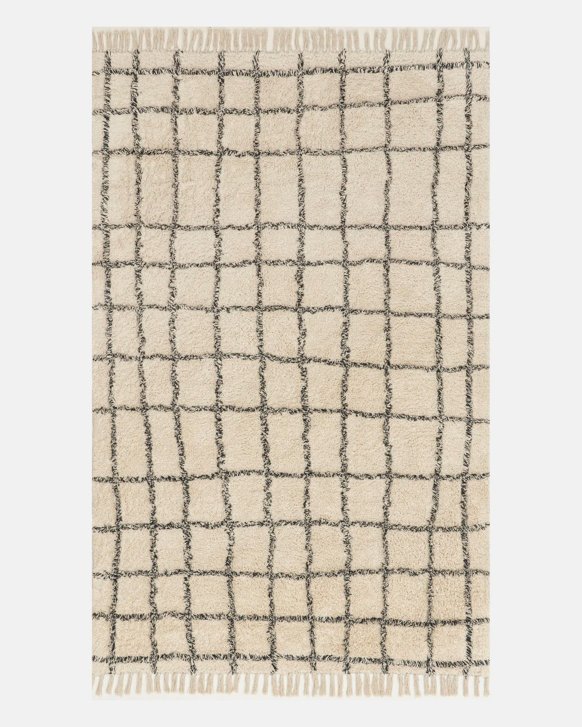 Capri Crosshatch Tasseled Rug