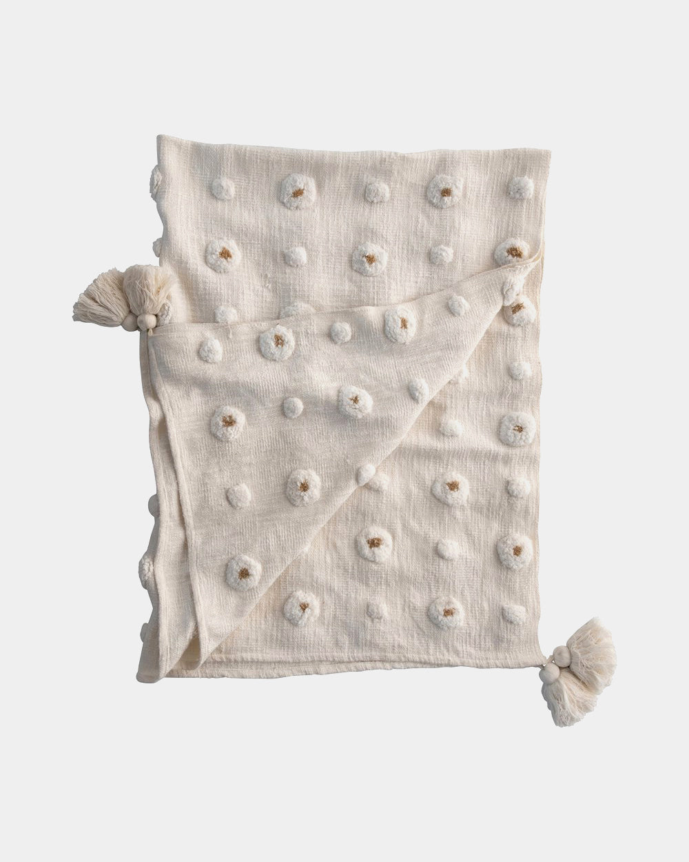 Cream Bubble Throw Blanket