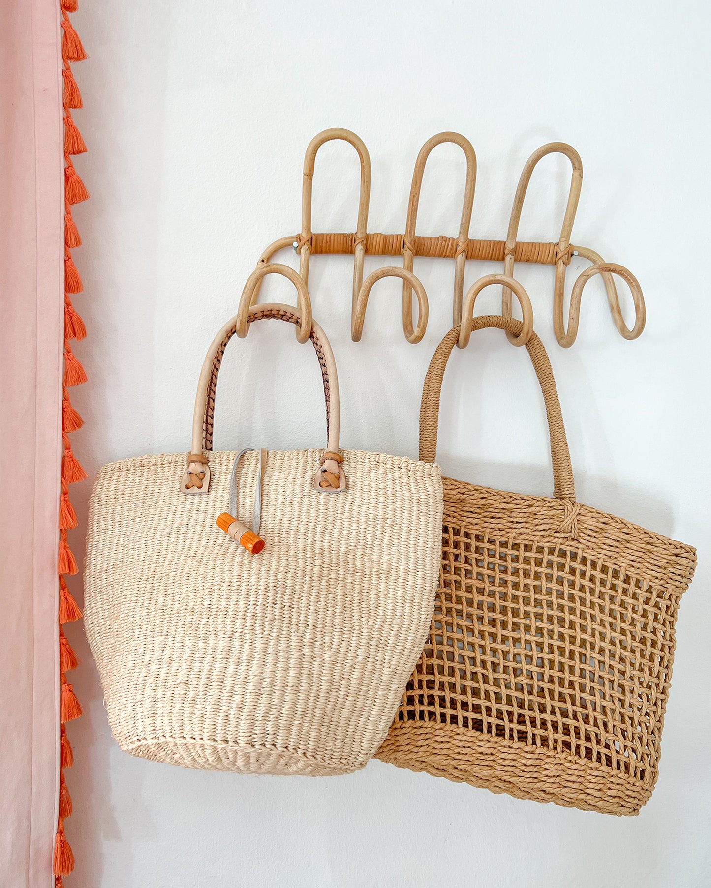 Woven Rattan Tote Bag