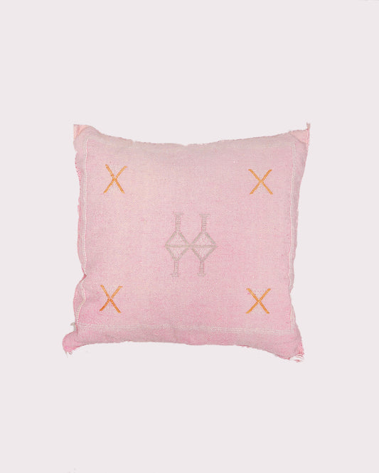 Georgia Faded Pink Cactus Silk Pillow