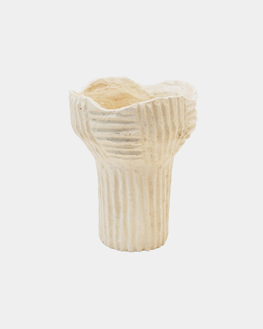 Kit White Paper Mache Vase