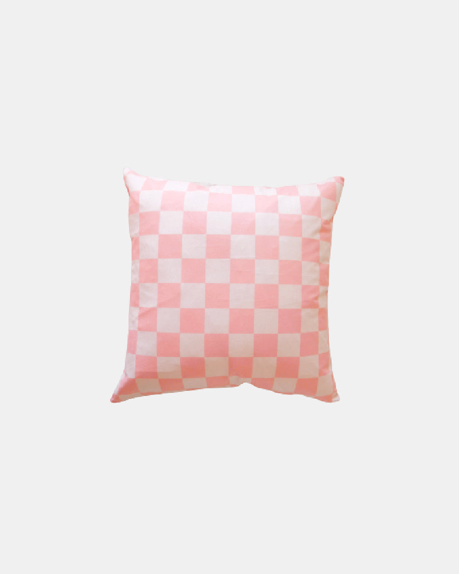 Melon Checkerboard Throw Pillow