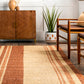 Rust Stripe Jute Rug