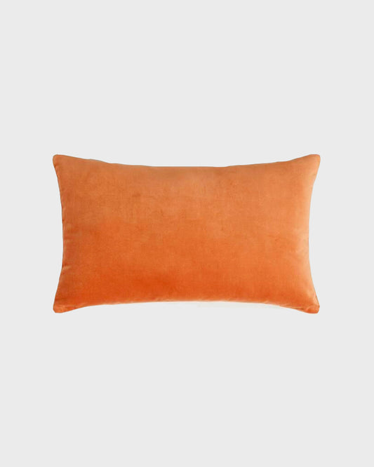 Rust Velvet Lumbar Pillow