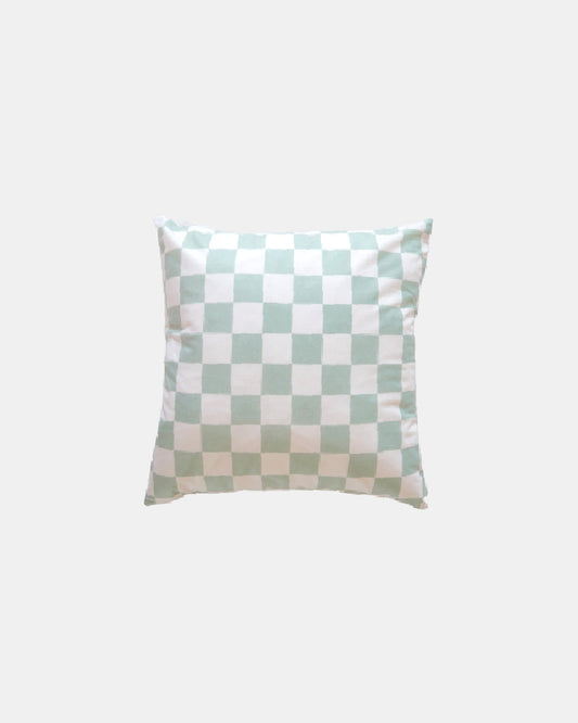 Sage Checkerboard Throw Pillow