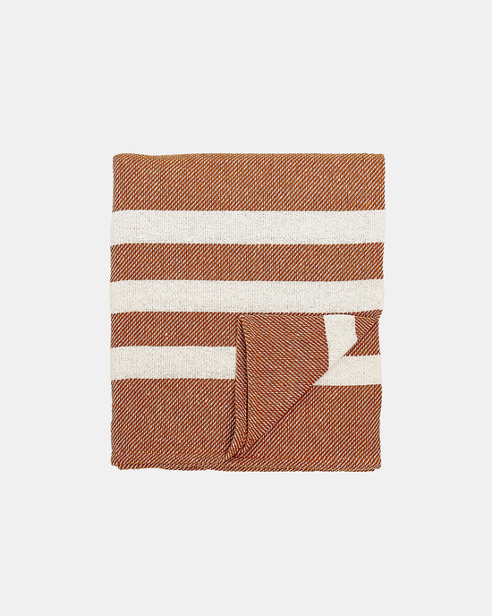 Rust Striped Throw Blanket – Hesby