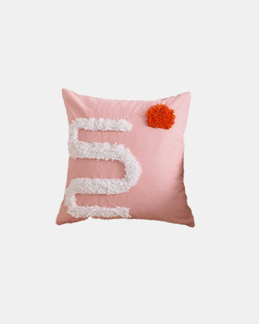 Abstract Tufted Pink Throw Pillow