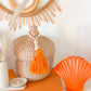 Leo Orange Sea Shell Vase