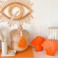 Leo Orange Sea Shell Vase