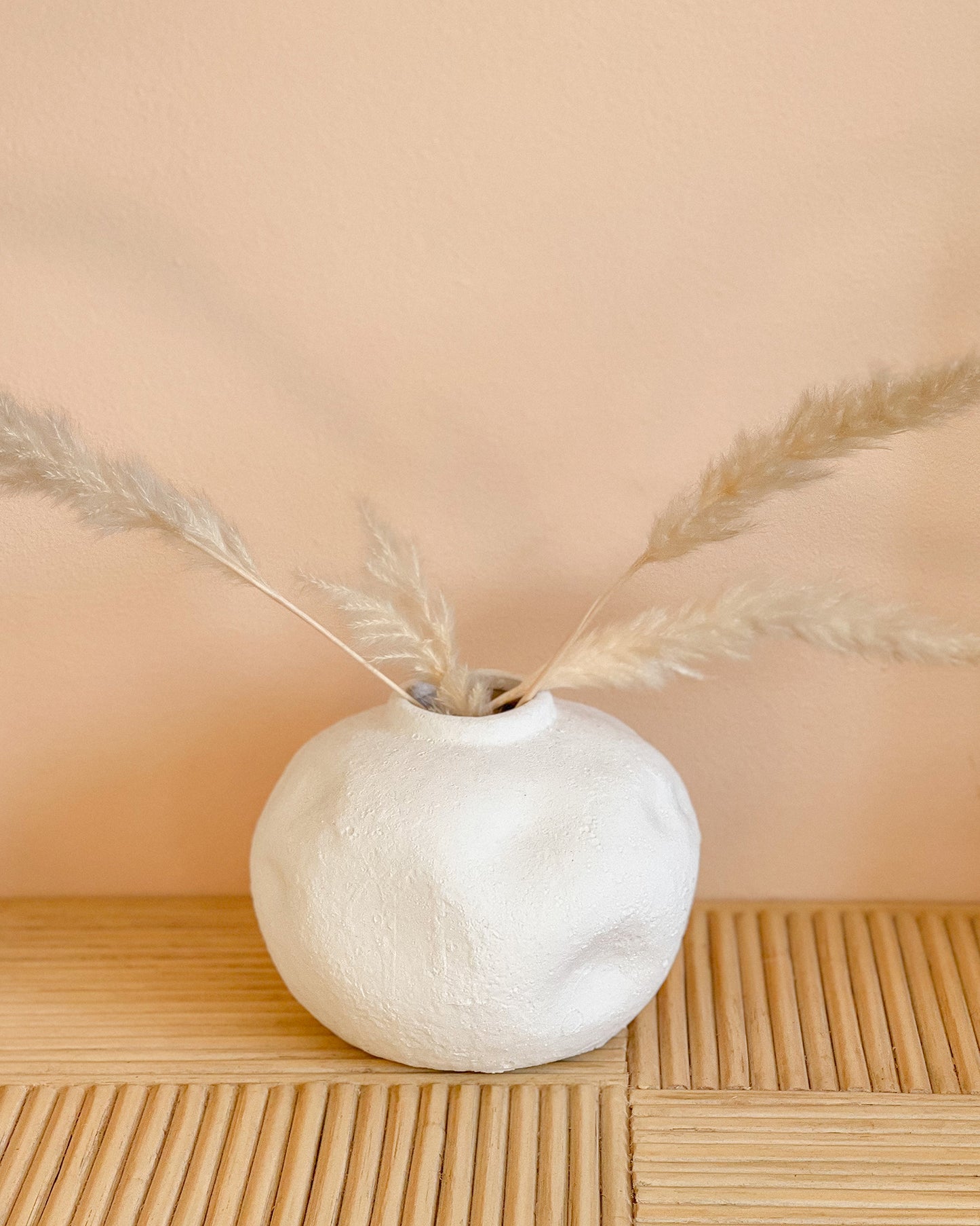 Maddie White Volcano Vase