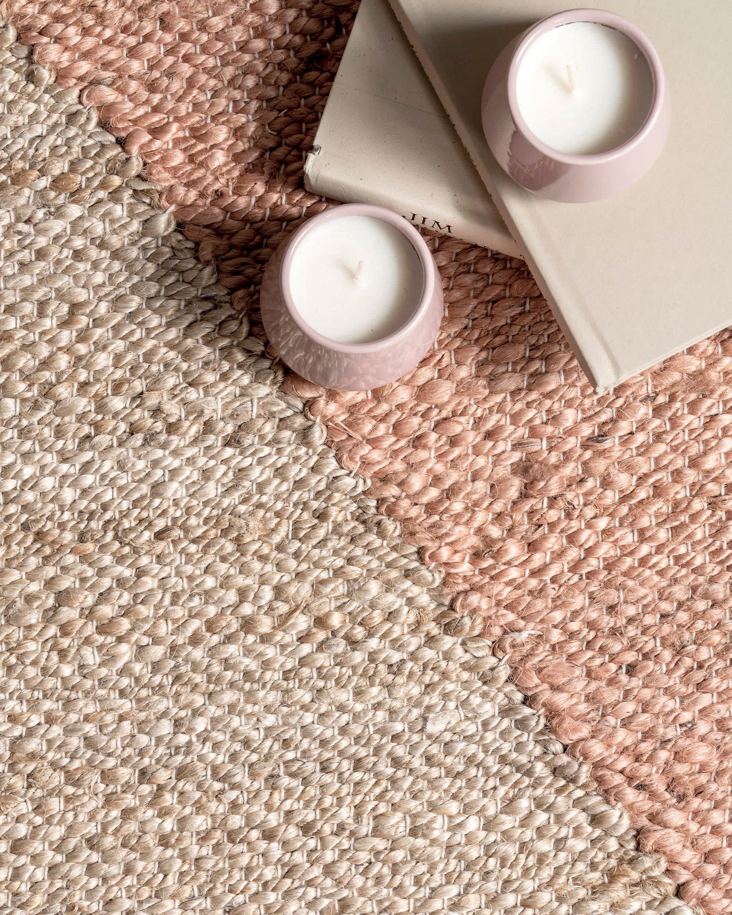 Riviera Pink Diamond Jute Rug