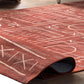 Rust Washable Geometric Rug