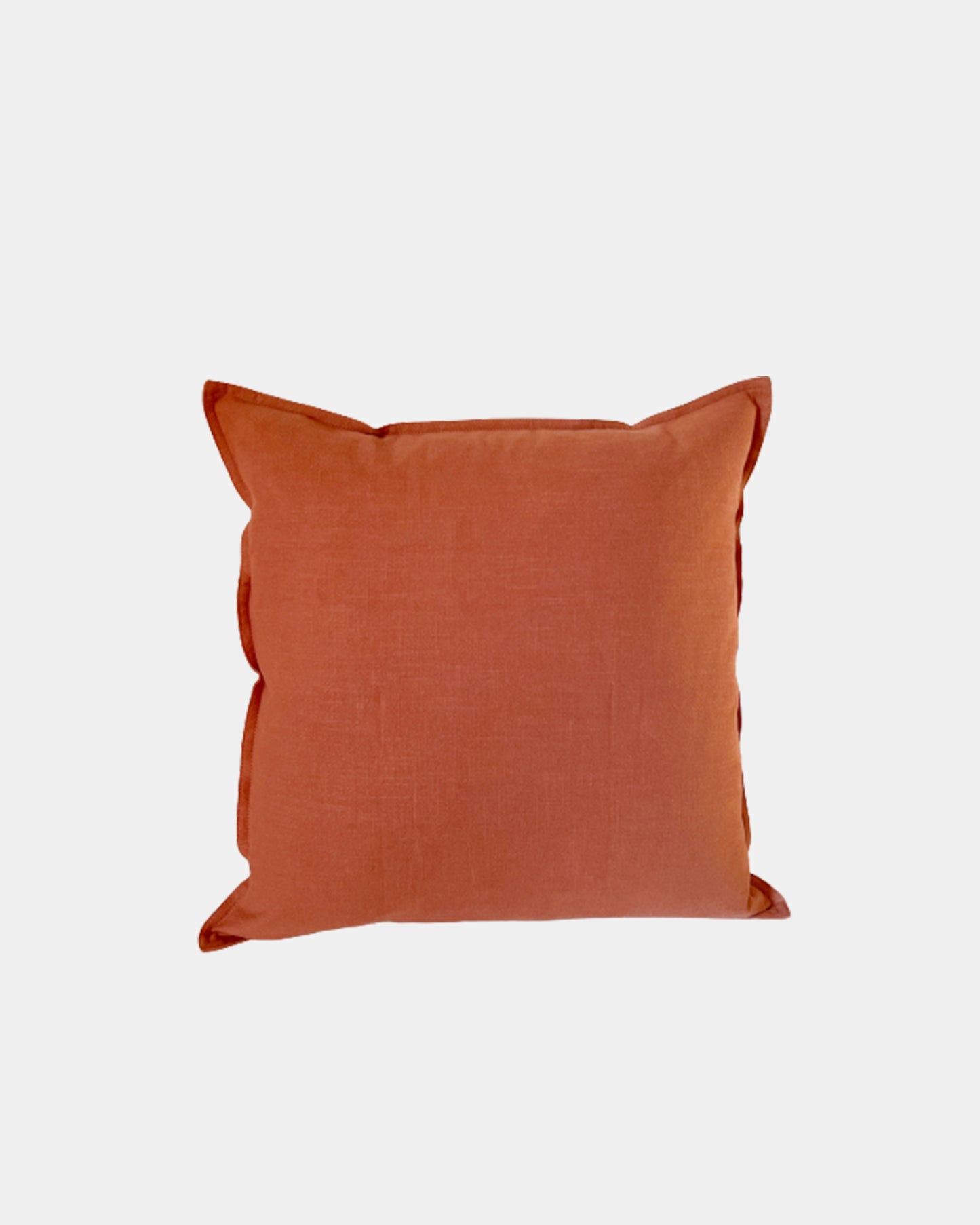 Terracotta Linen Throw Pillow