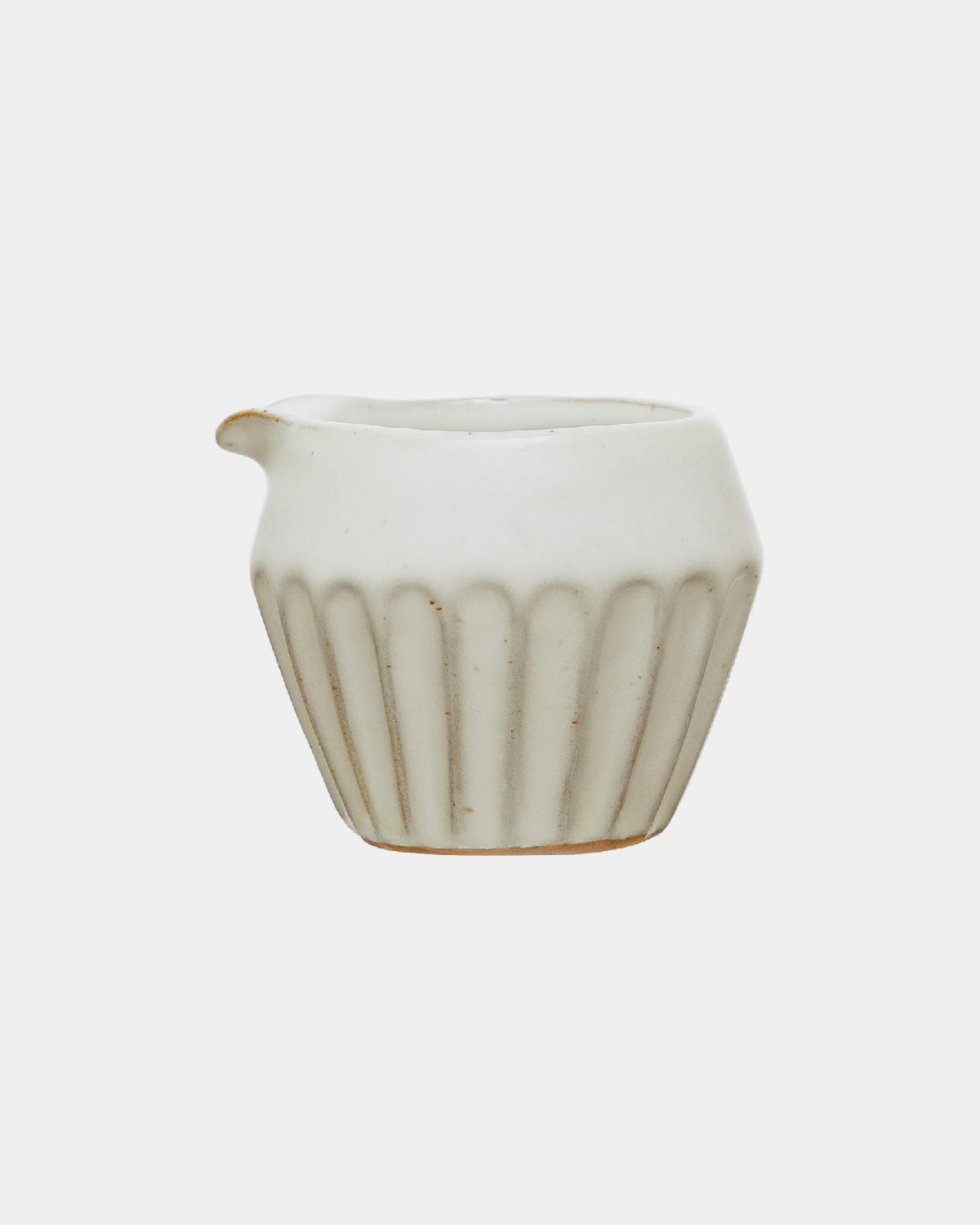White Stoneware Creamer