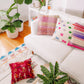 Rainbow Shaggy Graphic Kilim Pillow - Hesby