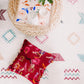 Rainbow Shaggy Graphic Kilim Pillow - Hesby