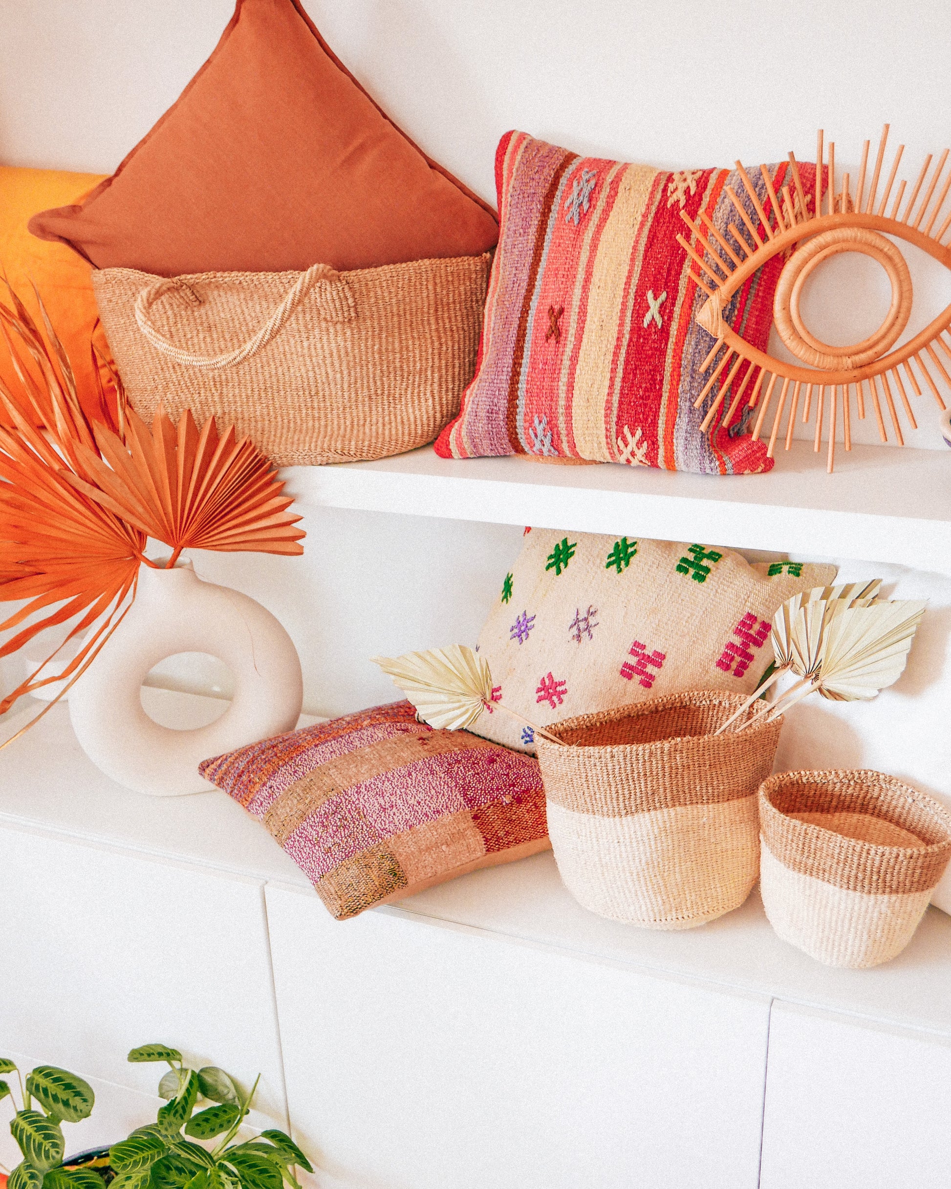 Terracotta Linen Throw Pillow - Hesby