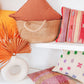 Terracotta Linen Throw Pillow - Hesby