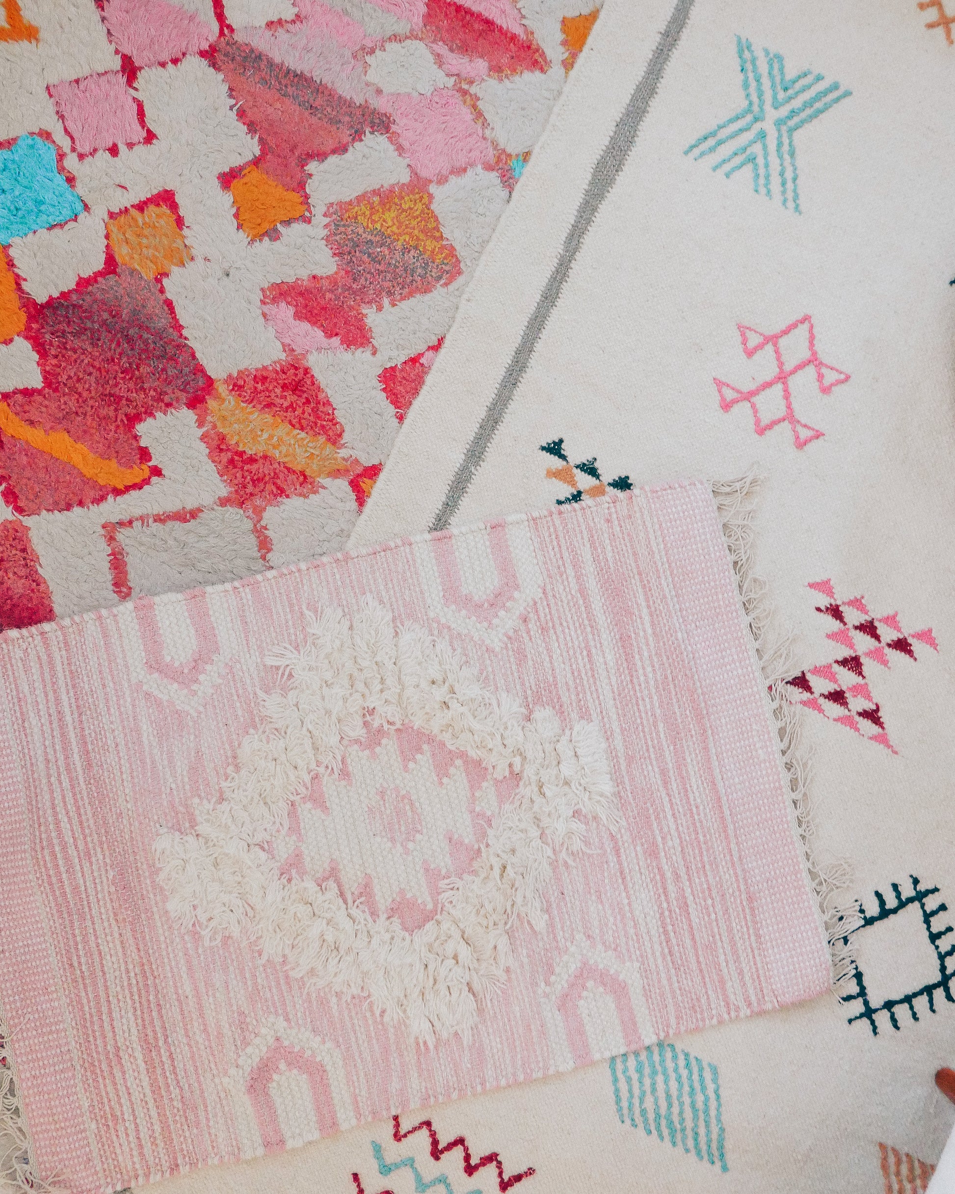 Pink Peony Fringe Rug - Hesby