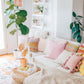 Pink Cactus Silk Pillow