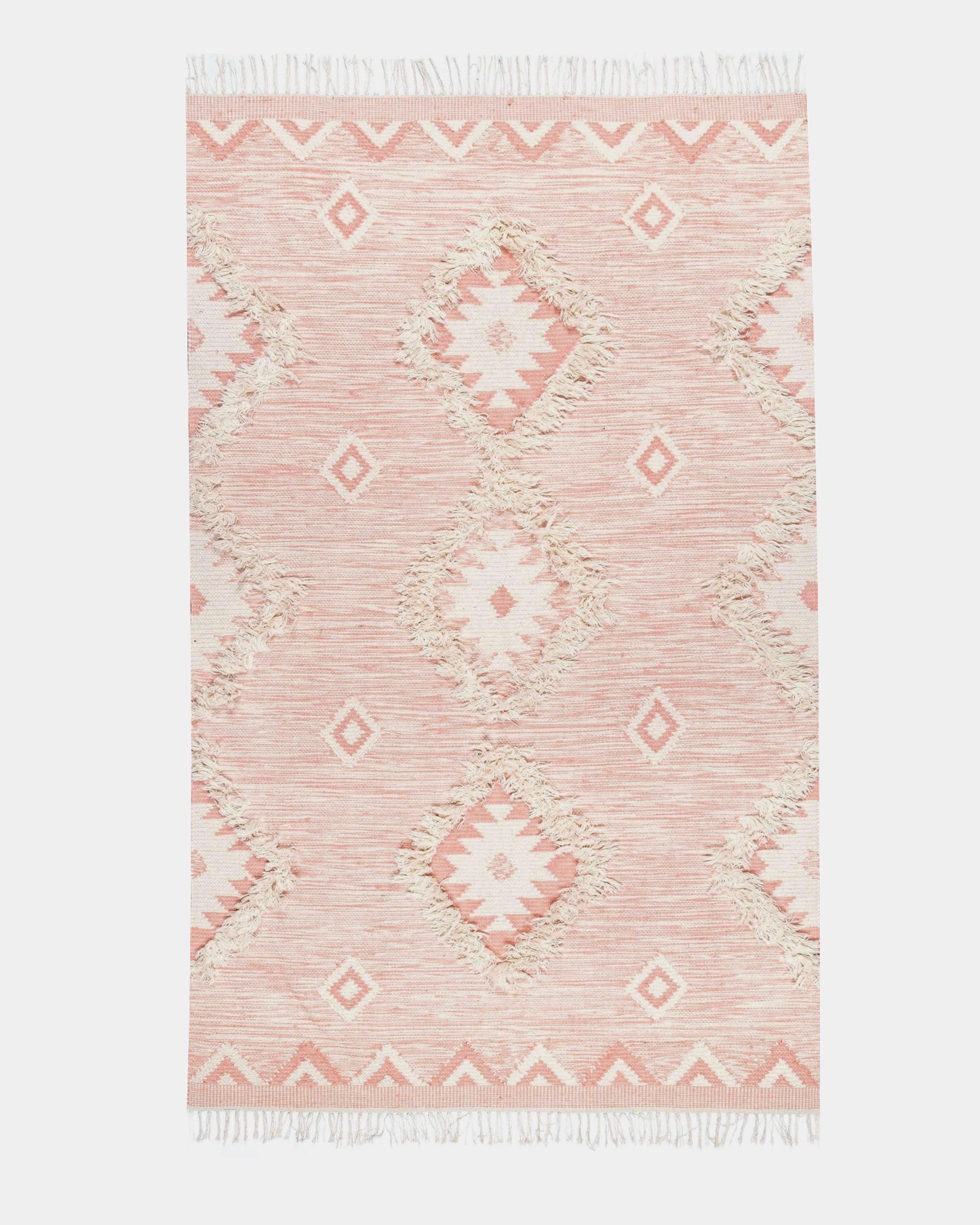 Pink Peony Fringe Rug - Hesby