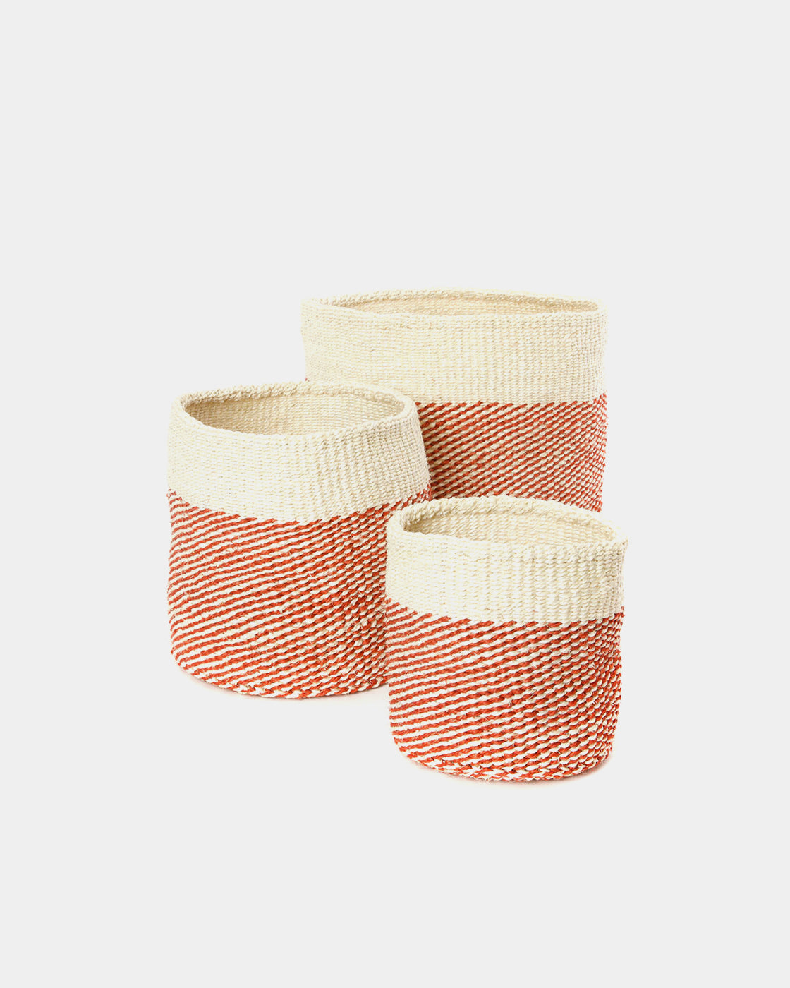 Red Dipped Sisal Basket - Hesby