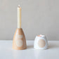 Gigi Cream Stoneware Tealight Holder